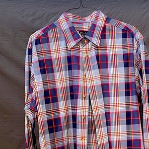 Jos.A.Bank XL dress shirts. Multicolored flannel and checkered print design